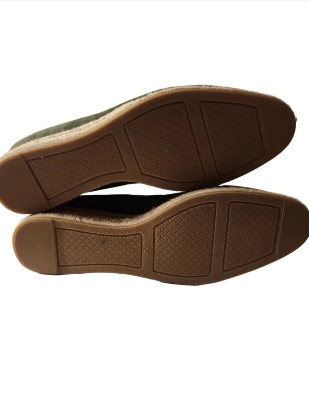 Tory Burch Olive Suede Espadrille Leccio with Natural Jute 10.5 Nwob